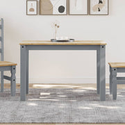 Eettafel 112x60x75 cm massief grenenhout grijs