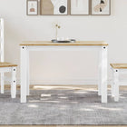 Dining table Panama 112x60x75 cm solid pine wood white