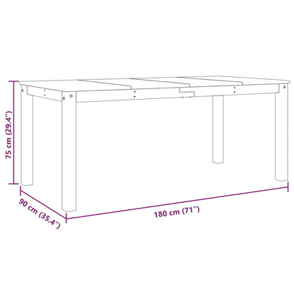 Eettafel Panama 180x90x75 cm massief grenenhout