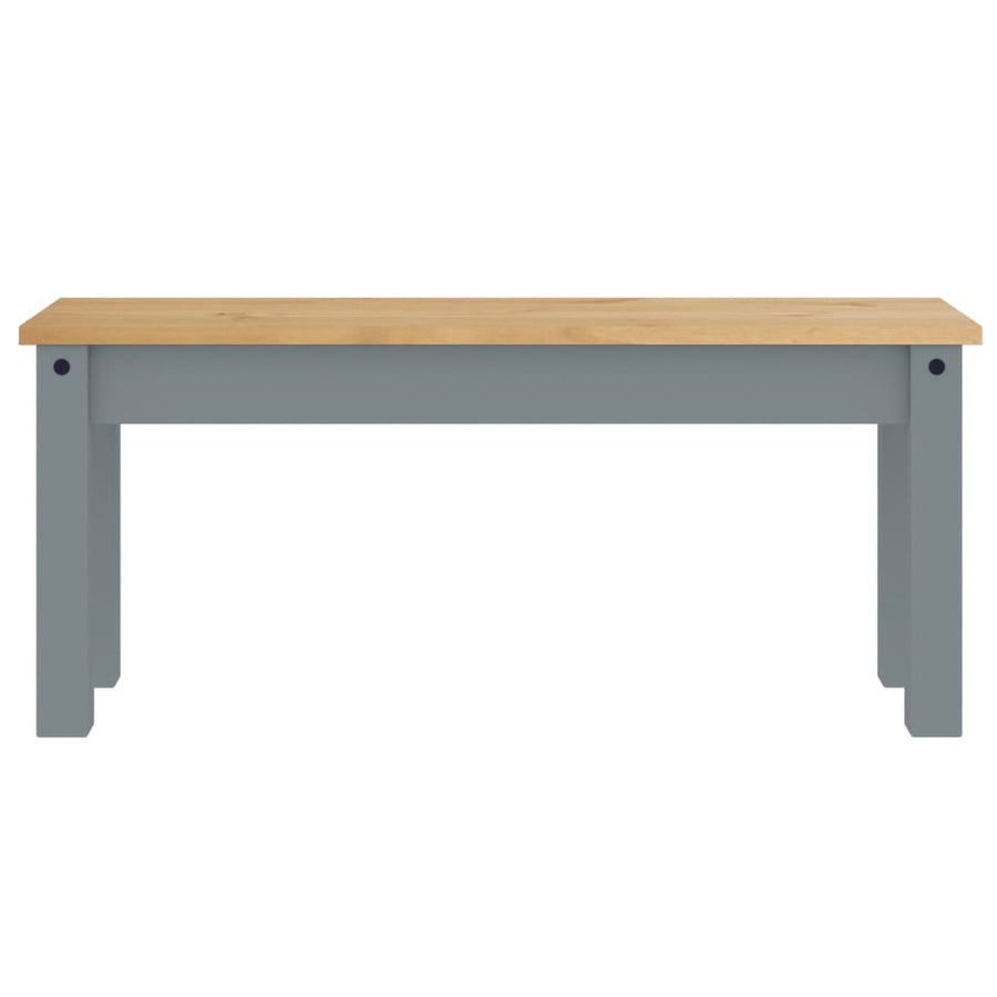 Eetkamerbank Panama 105x30x45 cm massief grenenhout grijs