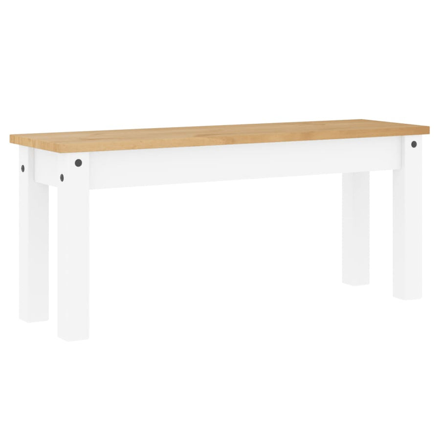 Eetkamerbank PANAMA 105x30x45 cm massief grenenhout wit