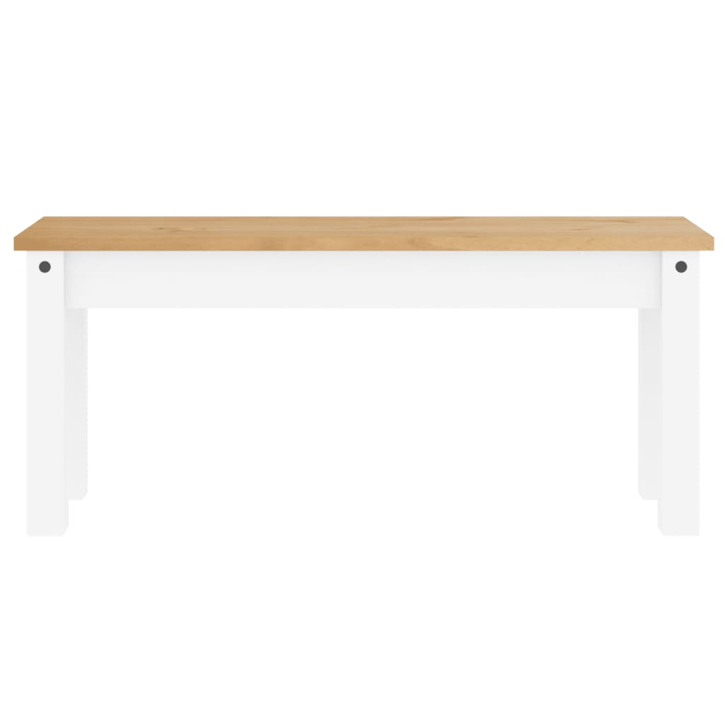 Eetkamerbank PANAMA 105x30x45 cm massief grenenhout wit