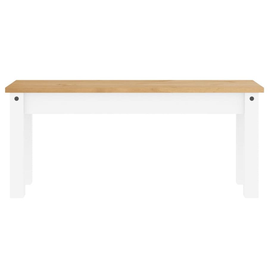 Eetkamerbank PANAMA 105x30x45 cm massief grenenhout wit