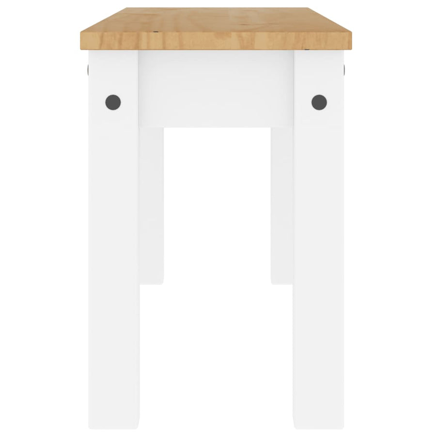 Eetkamerbank PANAMA 105x30x45 cm massief grenenhout wit