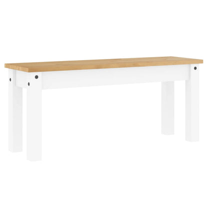 Eetkamerbank PANAMA 105x30x45 cm massief grenenhout wit
