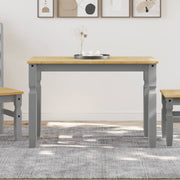 Eettafel 112x60x75 cm massief grenenhout grijs