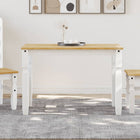 Dining table Corona 112x60x75 cm solid pine wood white