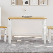 Eettafel 112x60x75 cm massief grenenhout wit