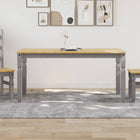Dining table Corona 160x80x75 cm solid pine wood grey