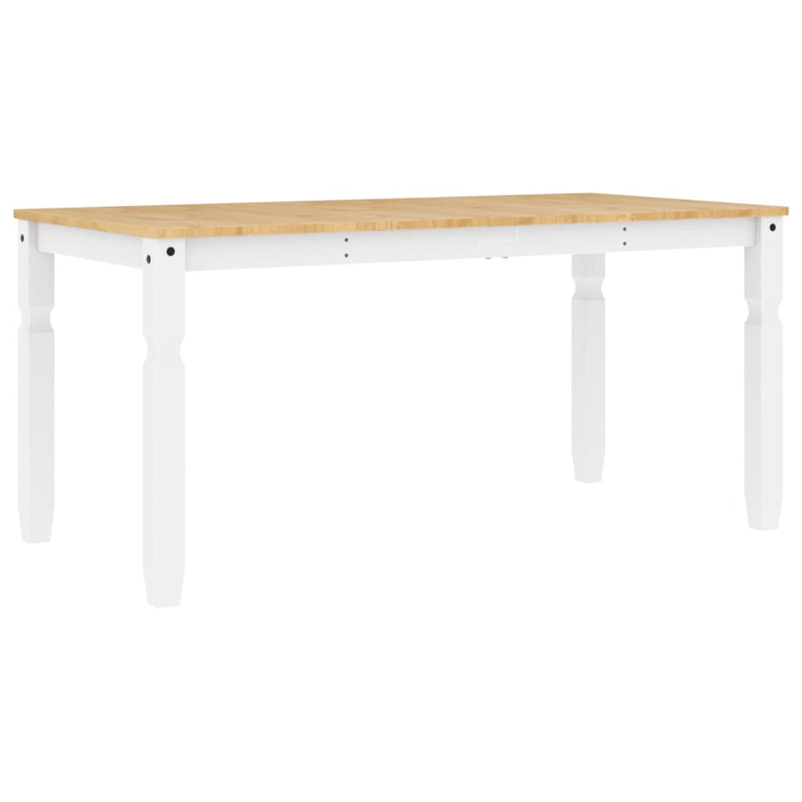 Eettafel Corona 160x80x75 cm massief grenenhout wit