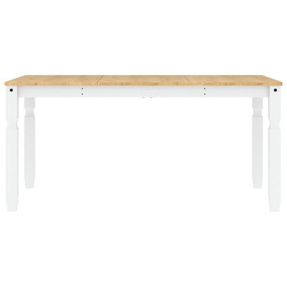 Eettafel Corona 160x80x75 cm massief grenenhout wit