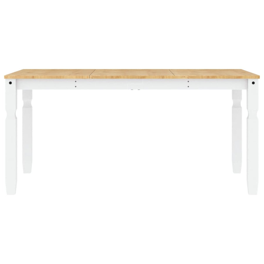 Eettafel Corona 160x80x75 cm massief grenenhout wit