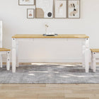 Dining table Corona 160x80x75 cm solid pine wood white