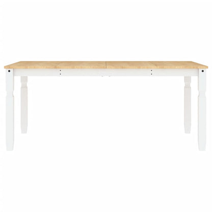 Eettafel Corona 180x90x75 cm massief grenenhout wit