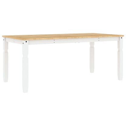 Eettafel Corona 180x90x75 cm massief grenenhout wit