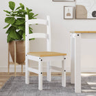 Dining chairs 2 pcs 40x46x99 cm solid pine wood white