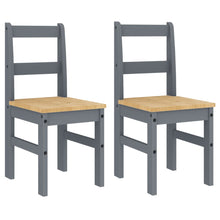 Eetkamerstoelen 2 st Panama 40x46x90 cm grenenhout grijs