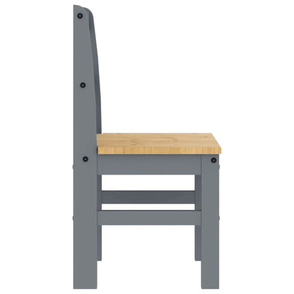 Eetkamerstoelen 2 st Panama 40x46x90 cm grenenhout grijs