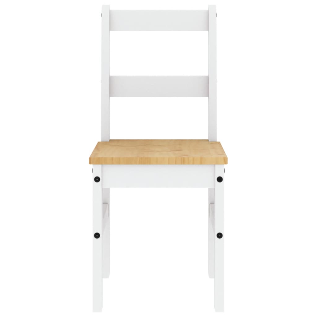 Eetkamerstoelen 2 st Panama 40x46x90 cm grenenhout wit
