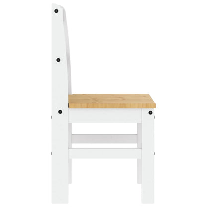 Eetkamerstoelen 2 st Panama 40x46x90 cm grenenhout wit
