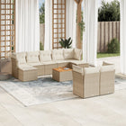 0-Delige Loungeset Met Kussens Poly Rattan Beige beige and cream