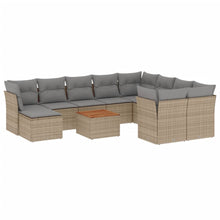 -Delige Tuinset Met Kussens Poly Rattan Beige en grijs