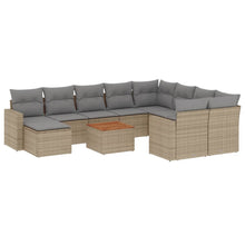 -Delige Tuinset Met Kussens Poly Rattan Beige en grijs