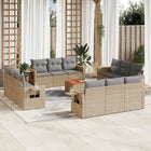 Loungeset 13-delig poly rattan beige
