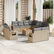 12-Delige Loungeset Met Kussens Poly Rattan Beige