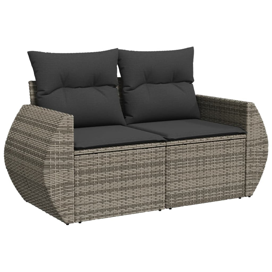 11-Delige Tuinset Met Kussens Poly Rattan Beige