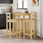 Barset massief grenenhout 5-delig