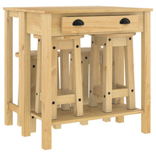 5-Delige Barset Massief Grenenhout 4