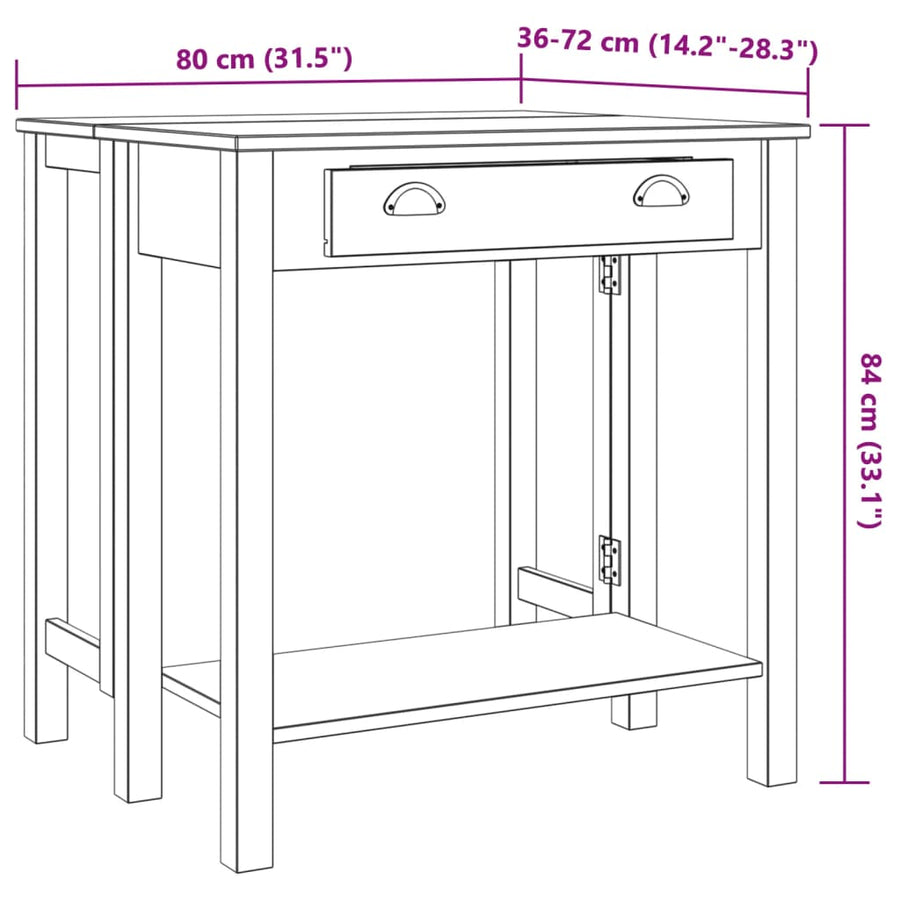 5-Delige Barset Massief Grenenhout 4