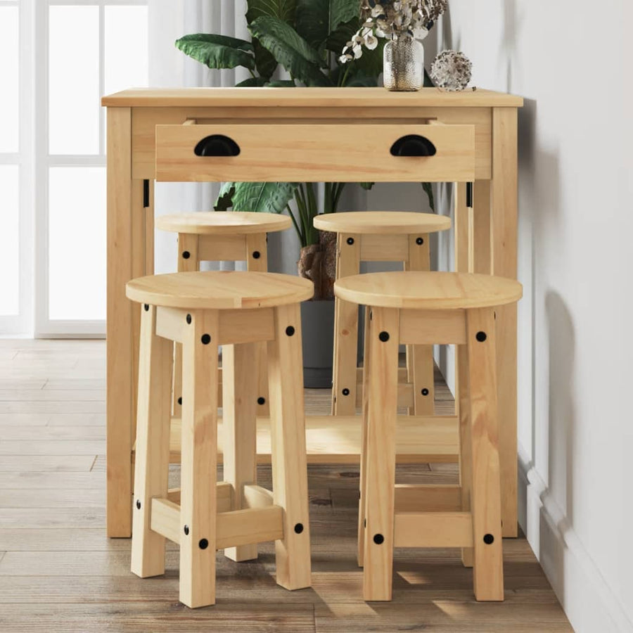 5-Delige Barset Massief Grenenhout 4