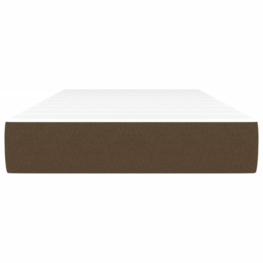 Pocketveringmatras 120x190x20 cm stof donkerbruin 120 x 190 cm Donkerbruin
