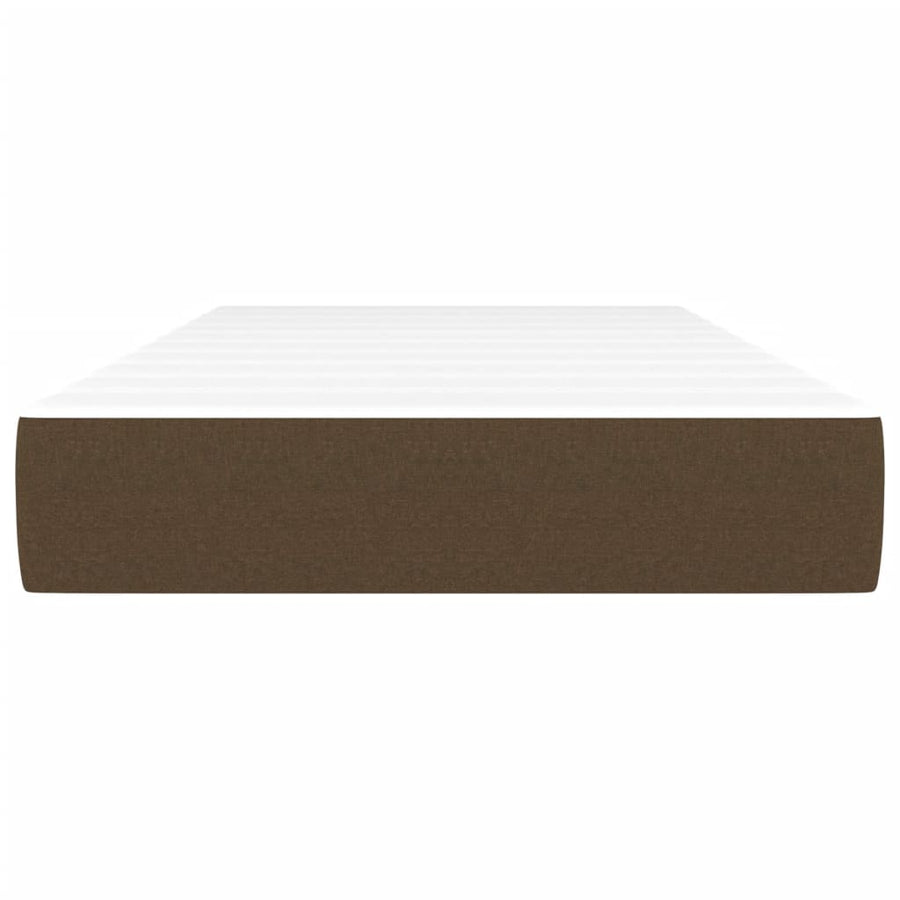 Pocketveringmatras 120x190x20 cm stof donkerbruin 120 x 190 cm Donkerbruin