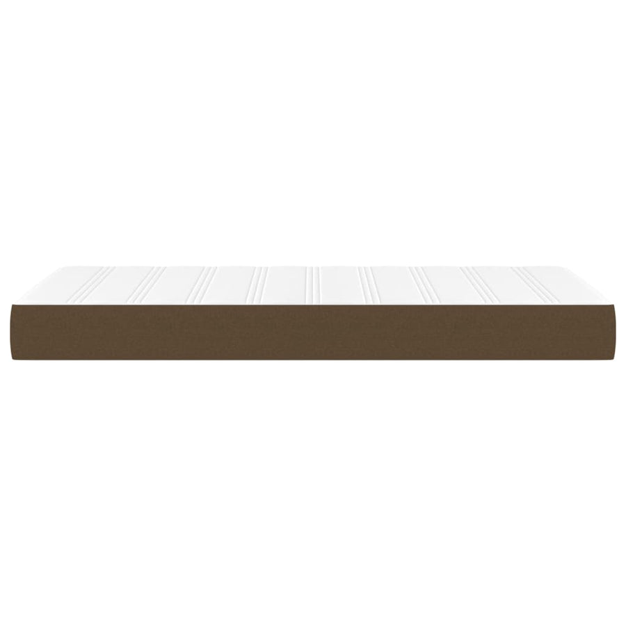 Pocketveringmatras 120x190x20 cm stof donkerbruin 120 x 190 cm Donkerbruin