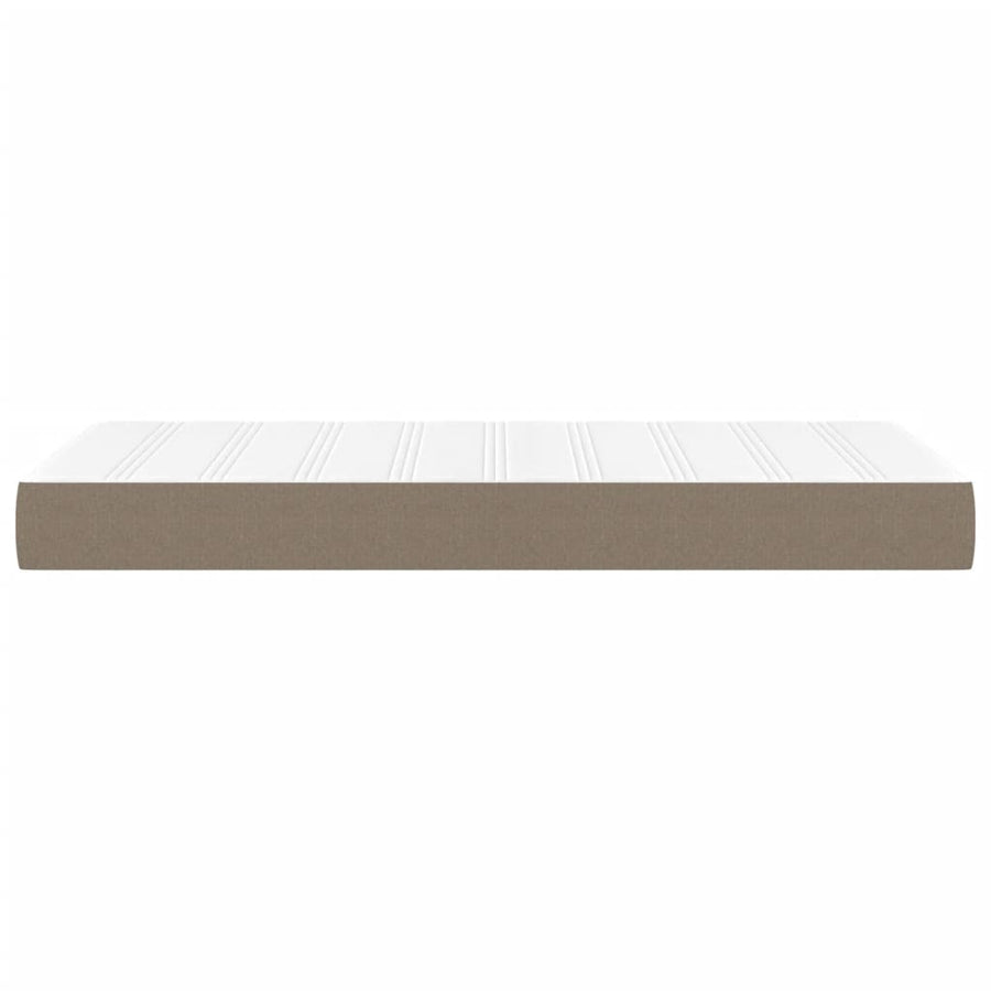 Pocketveringmatras 120x190x20 cm stof taupe 120 x 190 cm Taupe