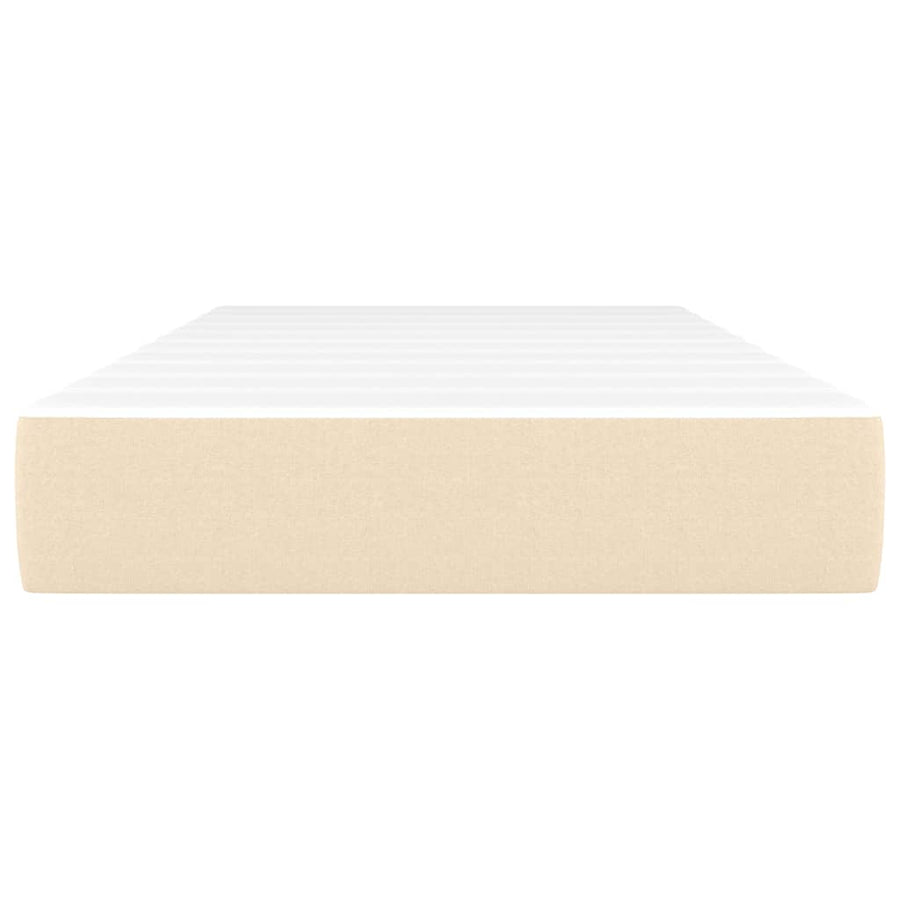 Pocketveringmatras 120x190x20 cm stof crèmekleurig 120 x 190 cm Crème