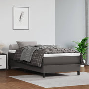 Pocketveringmatras 120x190x20 cm grijs kunstleer