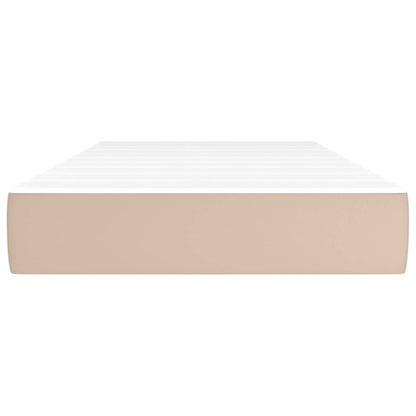 Pocketveringmatras 120x190x20 cm kunstleer cappuccinokleurig 120 x 190 cm Cappuccino