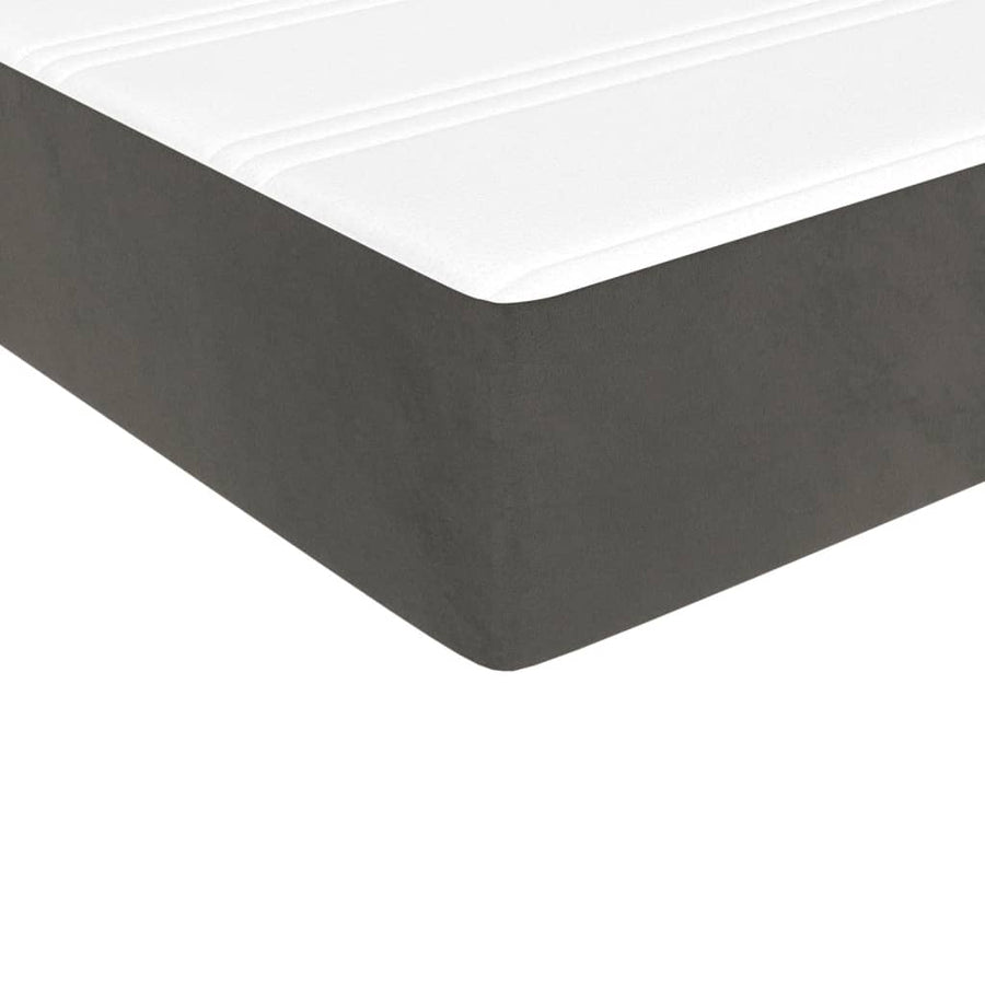 Pocketveringmatras 120x190x20 cm fluweel donkergrijs 120 x 190 cm Donkergrijs