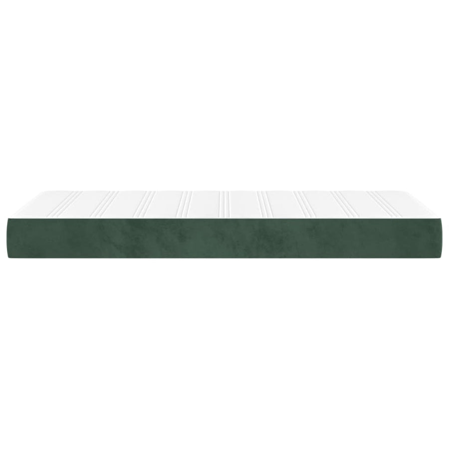 Pocketveringmatras 120x190x20 cm fluweel donkergroen 120 x 190 cm Donkergroen