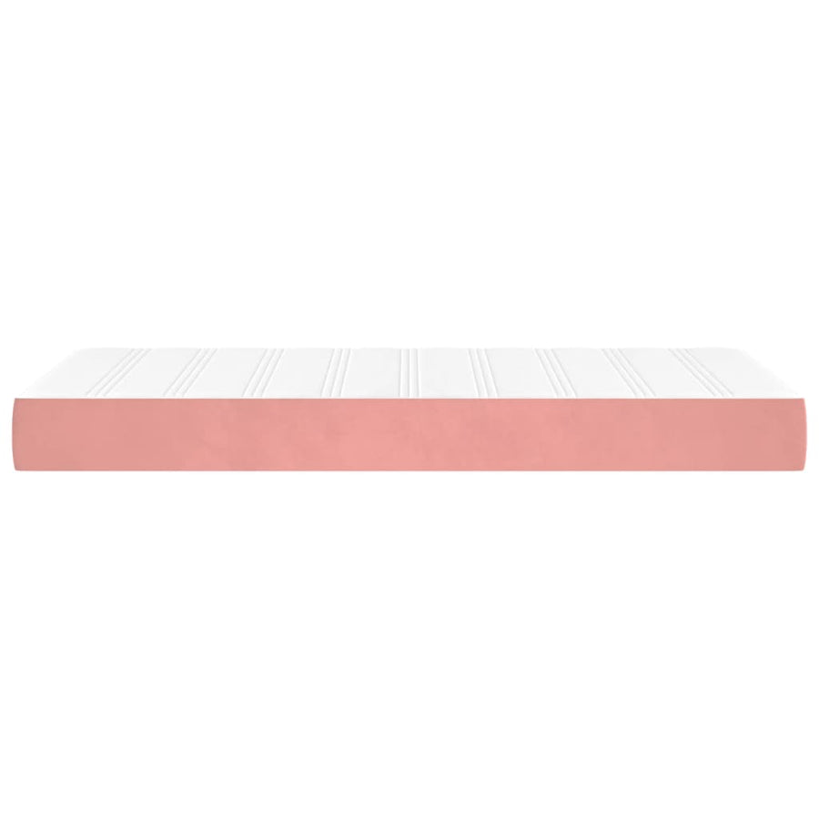 Pocketveringmatras 120x190x20 cm fluweel roze 120 x 190 cm Roze