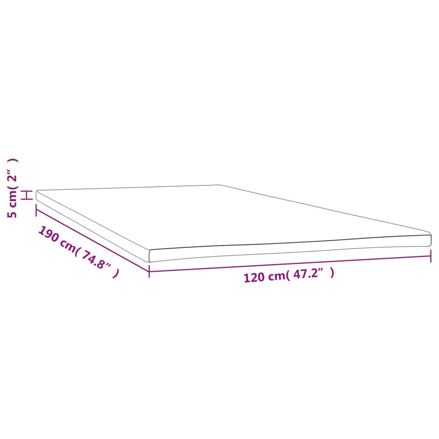 Dekmatras 120x190x5 cm 120 x 190 cm
