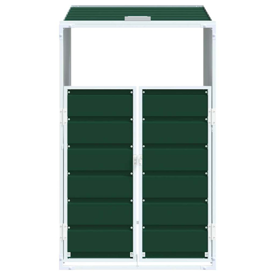 Containerberging voor 1 container 72x81x115 cm staal groen
