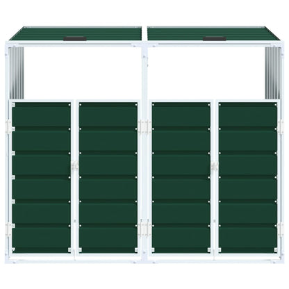 Containerberging voor 2 containers 144x81x113 cm staal groen