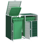 Containerberging 2 containers 144x81x113 cm staal groen