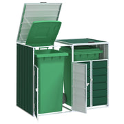 Containerberging 2 containers 144x81x113 cm staal groen