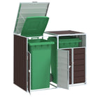 Containerberging 2 bakken 144x81x113 cm staal bruin